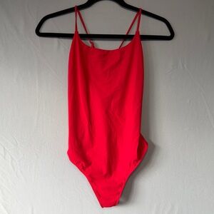Babaton By Aritzia Tangled Bodysuit Size Medium Flashing Red Quiet Luxury Layers